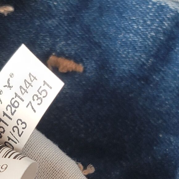 American Eagle Next Level Stretch Midi Shortie Blue Denim shorts Size 000 - Picture 10 of 13